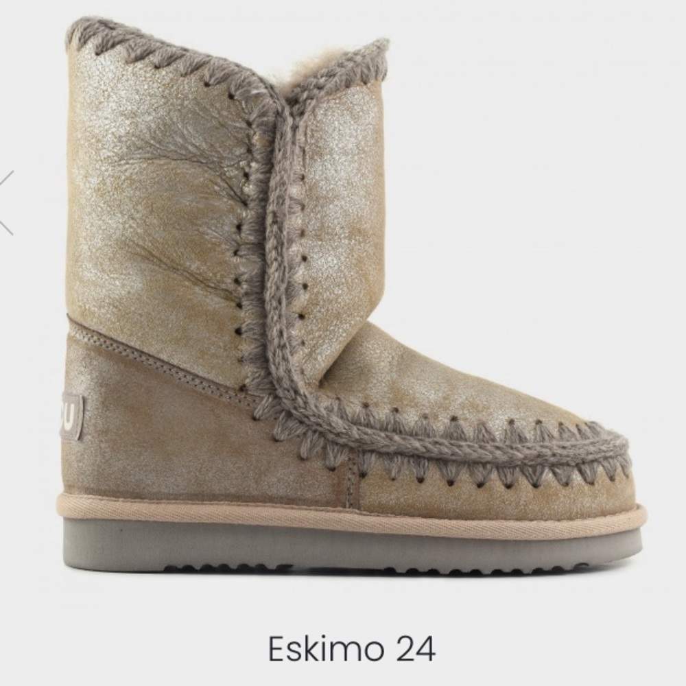 NWT MOU ESKIMO 24 METALLIC BOOTS - DUST CAMEL 🐫, Sz. 38, BNWTIBX